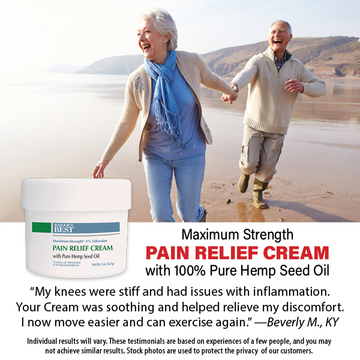 Baker's Best Maximum Strength Pain Relief Cream with Lidocaine and 100% Pure Hemp Seed Oil