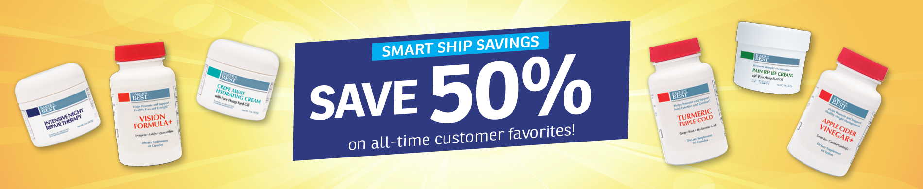 SAVE 50%!
