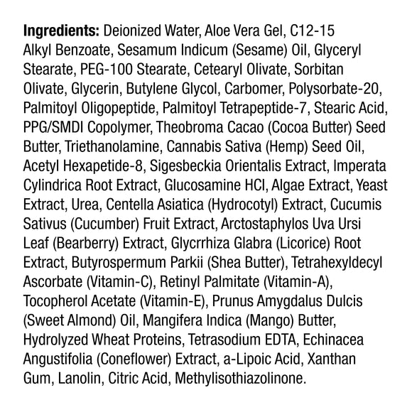 Baker's Best Anti-Aging and Wrinkle Cream with 100% Pure Hemp Seed Oil Ingredients