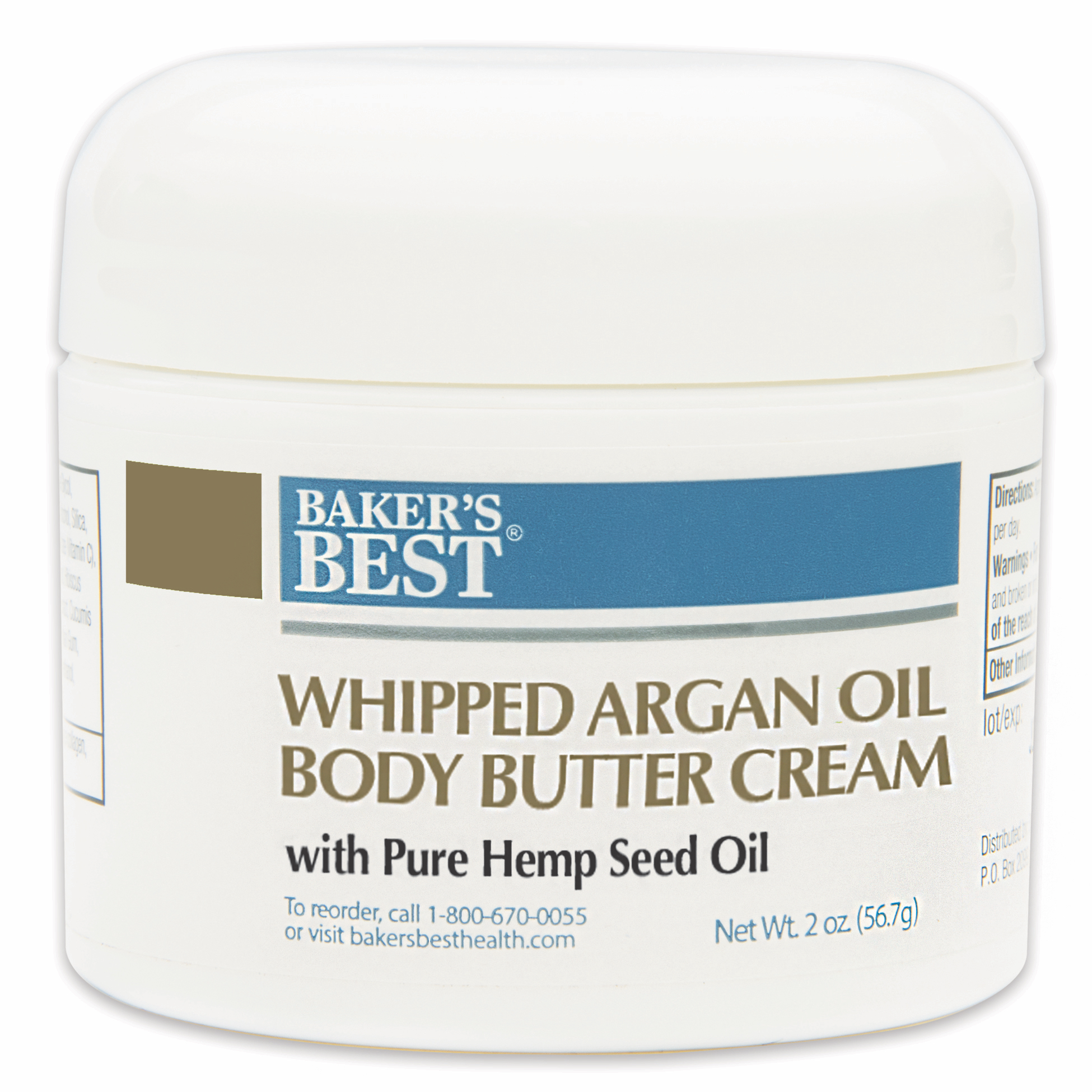 Whipped Argan Oil Body Butter Cream with Pure Hemp Seed Oil