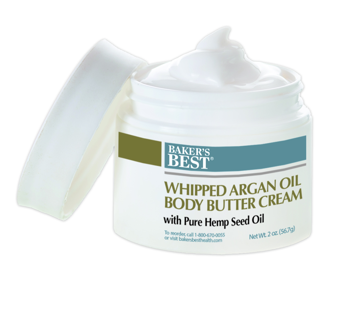 Whipped Argan Oil Body Butter Cream with Pure Hemp Seed Oil